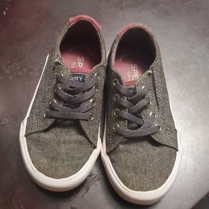 Grey Sperry Shoes